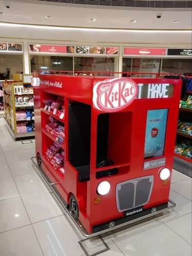 Freestanding retail beverage display unit, metal and acrylic