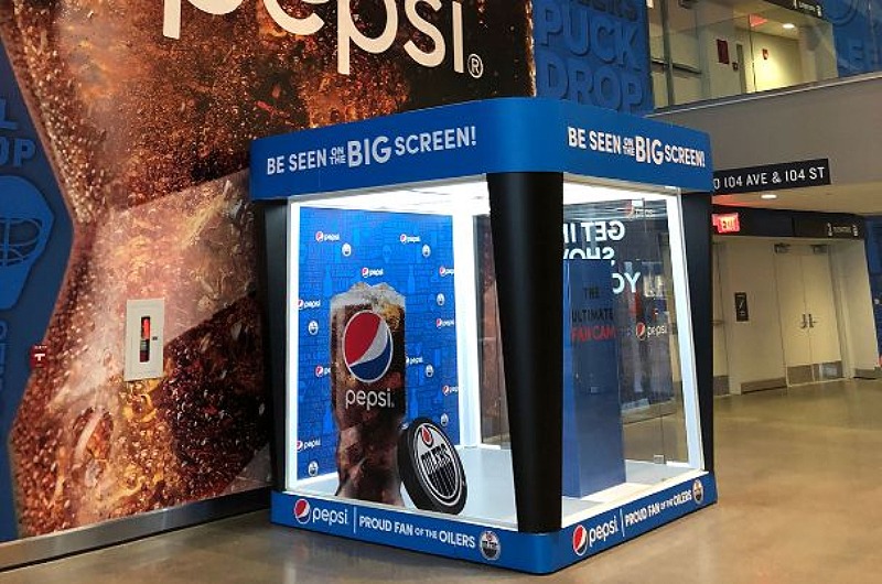 In-shop branding installation inside a retail environment