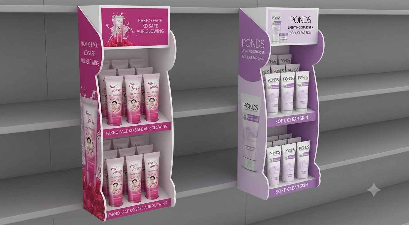 Parasite shelf clip-on display unit